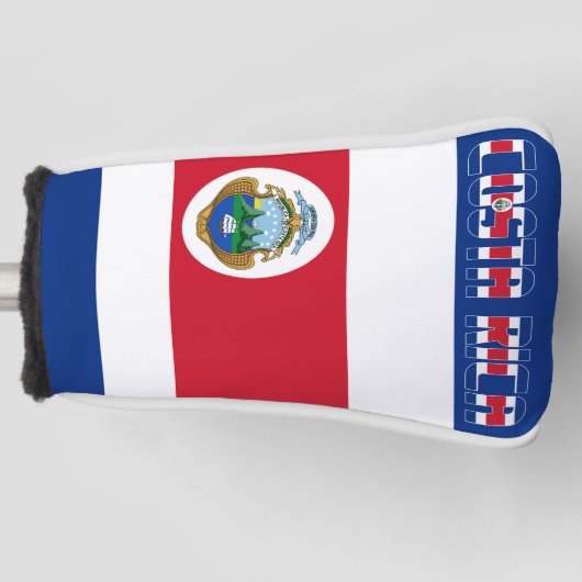 osta Rica Flag Goraalse Patriotic Golf Head Hoesje Golfheadcover (Voorkant)