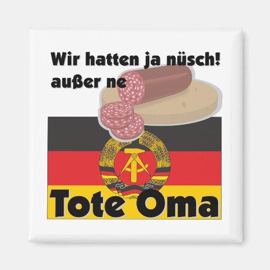 Ostalgie Deutschland DDR Tas Oma Magneet (Voorkant)