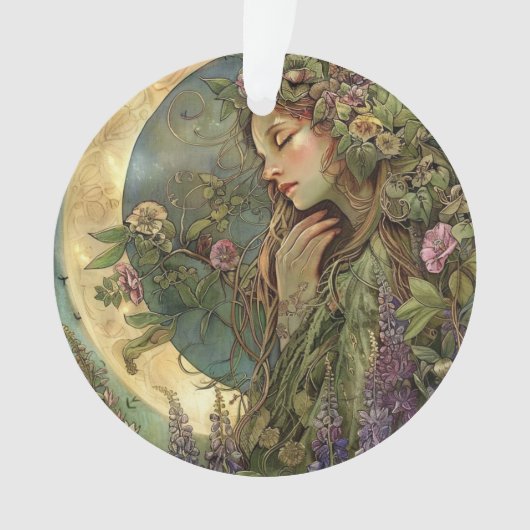 Ostara acrylique de lune de croissant (devant)