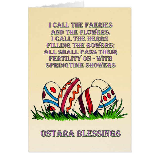 Ostara Blessings: Kaart (Voorkant)