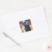 ostara bloemen vierkant vierkante sticker (Envelop)
