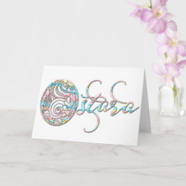 Ostara Egg Bright Script Greeting Kaart