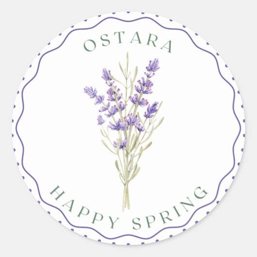 Ostara, Equinox de printemps, autocollant rond cla (Devant)