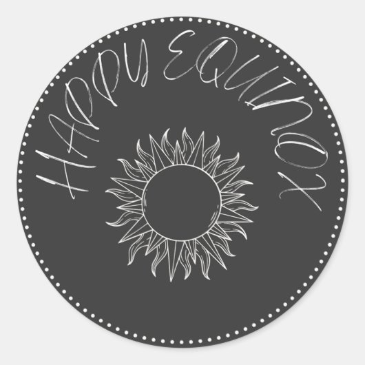 Ostara, Equinox de printemps, autocollant rond cla (Devant)