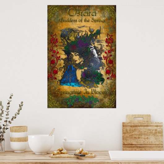 Ostara Goddess of Spring Poster (Keuken)