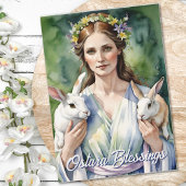 Ostara Goddess Spring Equinox Sabbat Wicca Holiday Kaart