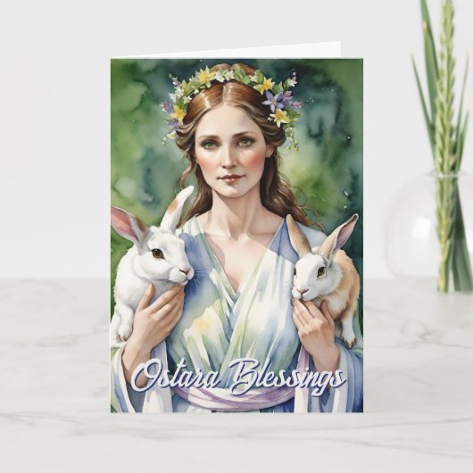 Ostara Goddess Spring Equinox Sabbat Wicca Holiday Kaart (Voorkant)