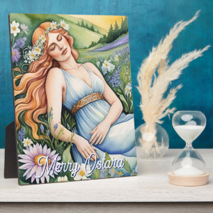 Ostara Godin Lent Equinox Sabbat Wicca Altaar Fotoplaat