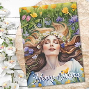 Ostara Godin Lent Equinox Sabbat Wicca Feestdag Kaart
