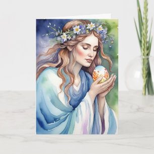 Ostara Godin Lent Equinox Sabbat Wicca Feestdag Kaart