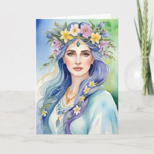 Ostara Godin Lent Equinox Sabbat Wicca Feestdag Kaart