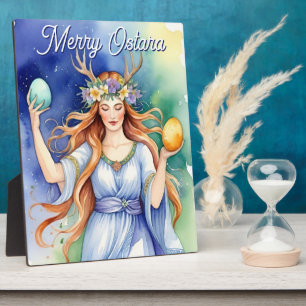 Ostara Godin Lente Equinox Sabbat Wicca Altaar Fotoplaat
