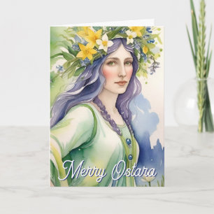 Ostara Godin Lente Equinox Sabbat Wicca Feestdag Kaart