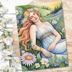 Ostara Godin Lentesequinox Sabbat Wicca Feestdag Kaart