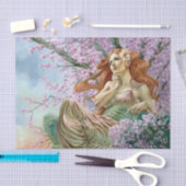 Ostara in bloeiende boom tissuepapier (Craft)