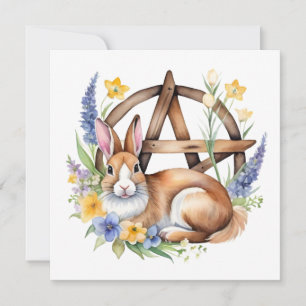 Ostara Konijn Lente Equinox Eostre Wicca Feestdagenkaart