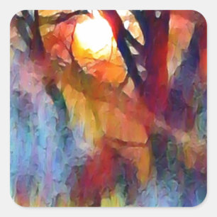 Ostara Moonrise Vierkante Sticker
