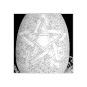 Ostara pentagram egg 	rubberstempel (Afrduk)