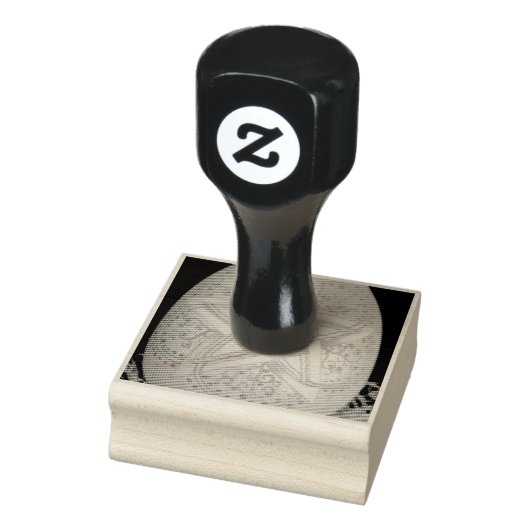 Ostara pentagram egg 	rubberstempel (Stempel)