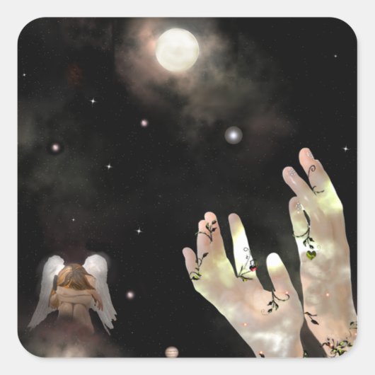 Ostara. Vierkante Sticker (Voorkant)
