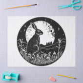 Ostara Wiccan Magic Hare Silhouette Decoupage Tissuepapier (Craft)
