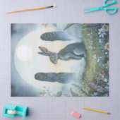 Ostara Wiccan Magic Hare Standing Stones Decoupage Tissuepapier (Craft)