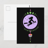 Ostara zegeningen heks briefkaart (Voorkant / Achterkant)