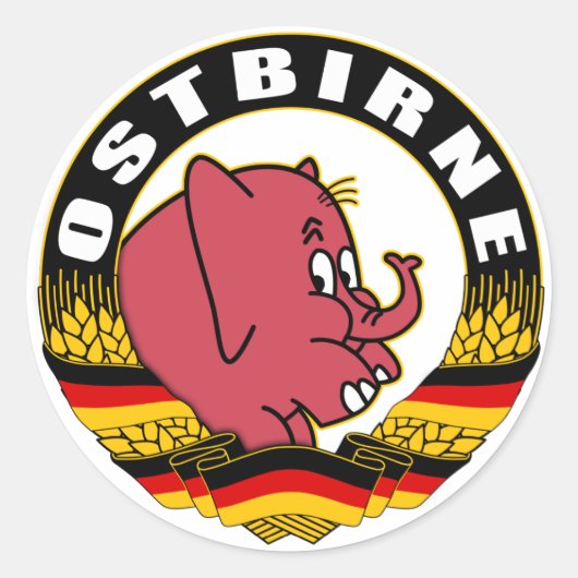 Ostbirne Ronde Sticker (Voorkant)