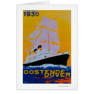 Ostende Dover Poster Vintage Europe