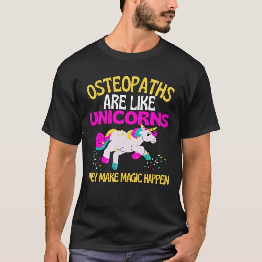 Osteopaten Unicorn, Magical Unicorn Chiropractor T-shirt (Voorkant)