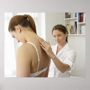 Osteopath behandeling patiënt. poster