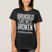 Osteoporose Bewustzijnd gebroken gebroken wit lint T-shirt (Voorkant)