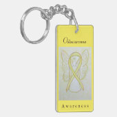 Osteosarcoma Bewustzijnslint Engel Sleutelhanger (Voorkant Links)