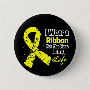 Osteosarcoma Ribbon Hero in mijn leven Ronde Button 5,7 Cm