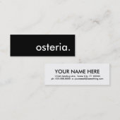 osteria. mini visitekaartje (Voorkant / Achterkant)