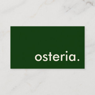osteria. visitekaartje
