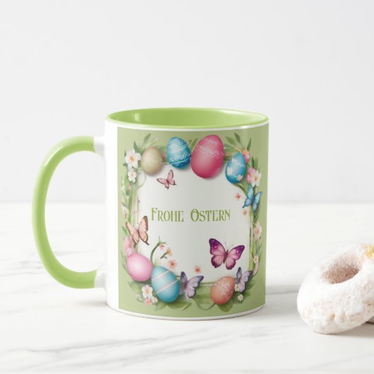 Osterkranz: Frohe Ostern - Mok (Met donut)
