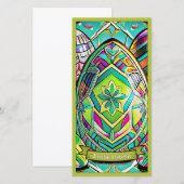 Ostermotiv farbiger Cartoon mit Ostereier 13553 (Voorkant / Achterkant)