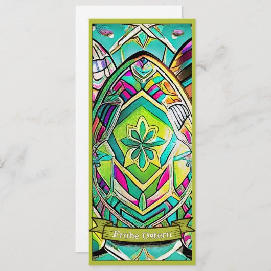 Ostermotiv farbiger Cartoon mit Ostereier 13553 (Voorkant / Achterkant)