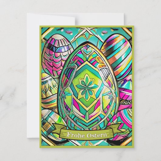 Ostermotiv farbiger Cartoon mit Ostereier 13553 (Voorkant)