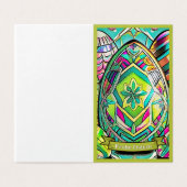 Ostermotiv farbiger Cartoon mit Ostéréier 13553 (Outside Unfolded)