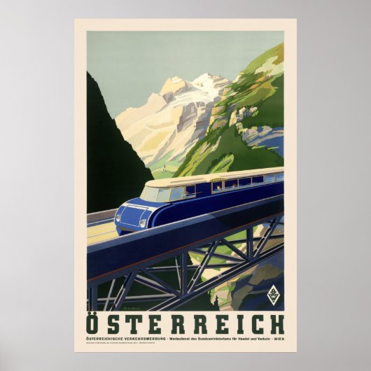 Österreich Autriche Poster vintage 1935 (Devant)