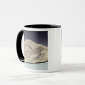 Ostracon met een hond die een hyena achtervolgt (l mok (Voorkant links)