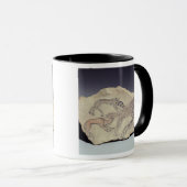 Ostracon met een hond die een hyena achtervolgt (l mok (Voorkant rechts)