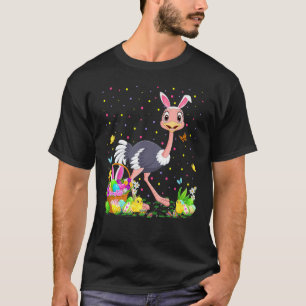 Ostrich Bird Easter Egg Hunt Bunny Ostrich Pasen T-shirt