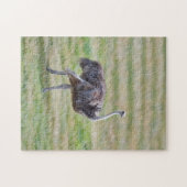 Ostrich Bird Walking in a Meadow Art Puzzle (Horizontal)