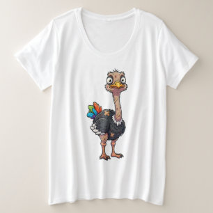 Ostrich caricature amusant avec des bandages - Tou