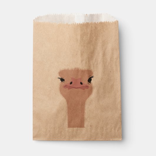 Ostrich grappig gezicht bedankzakje (Voorkant)