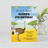 Ostrich Invitation Anniversaire (Debout devant)