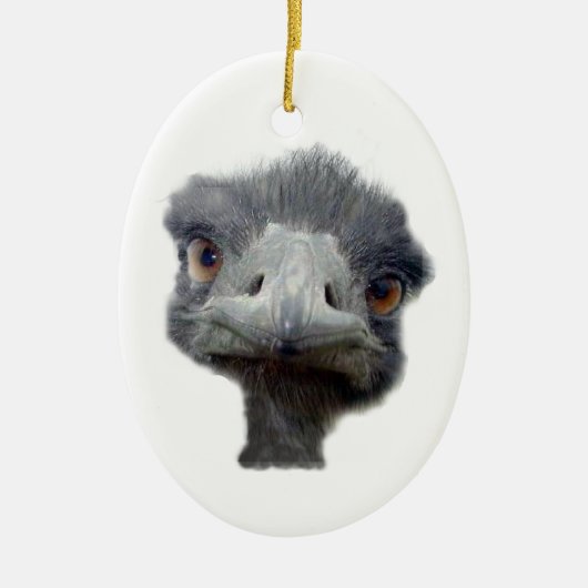 Ostrich Keramisch Ornament (Voorkant)